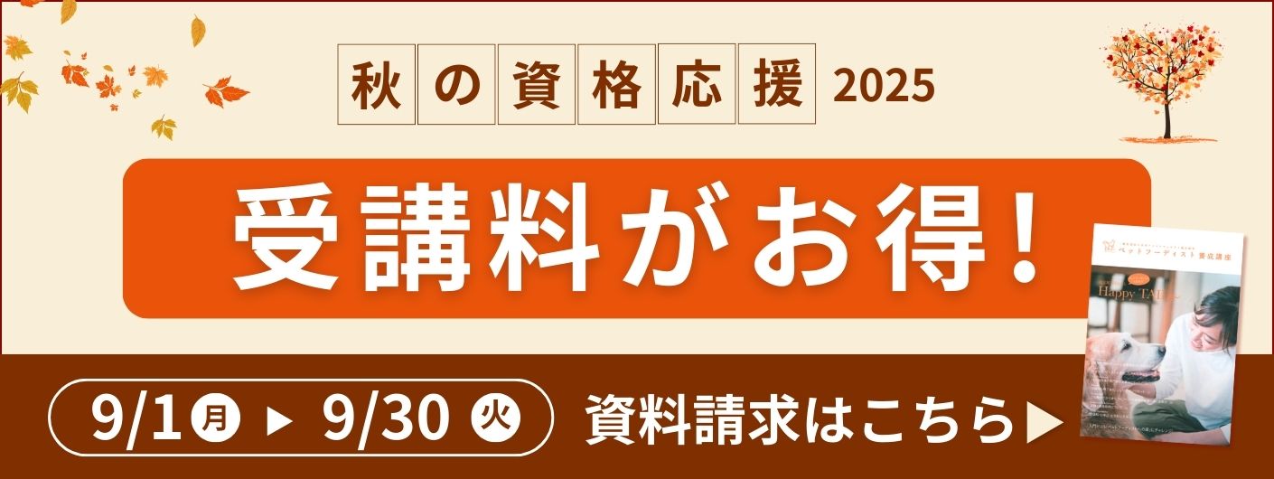 秋の資格応援キャンペーン 受講料がお得！資料請求はこちら